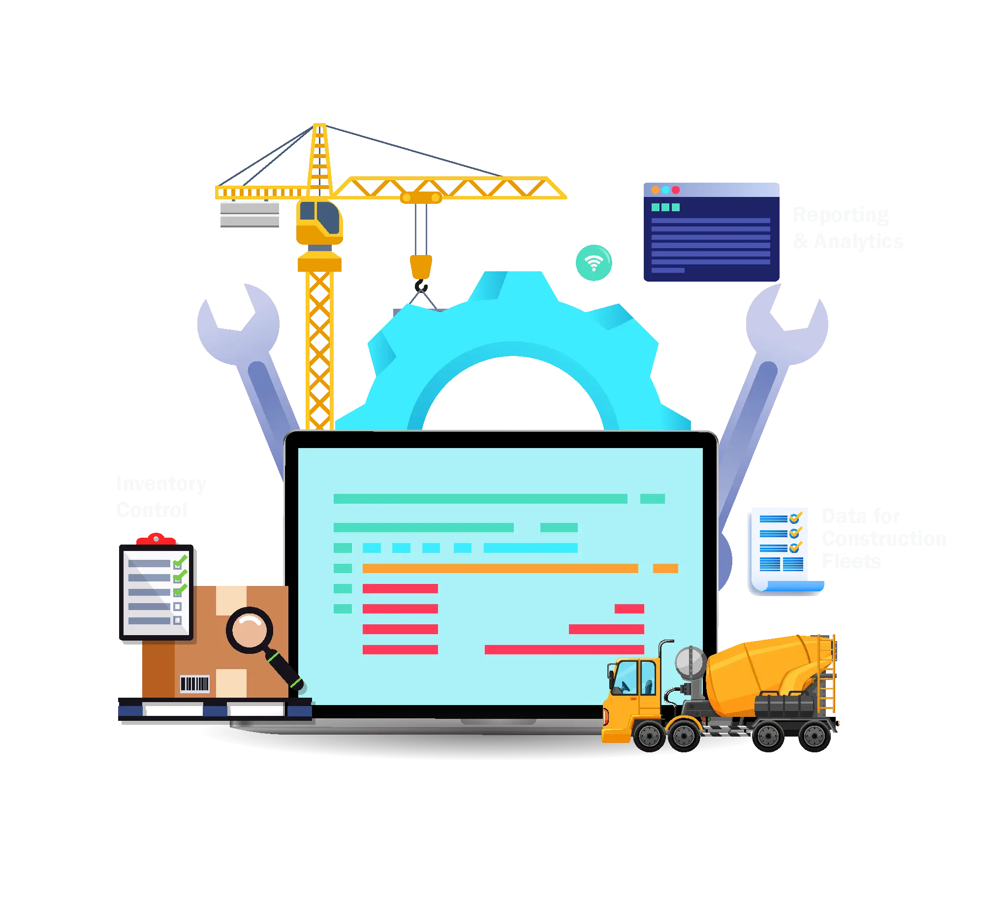 construction equipment management software banner
