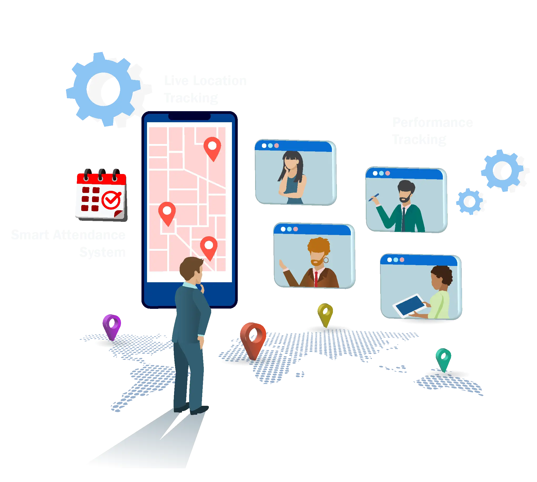 sfa field employee tracking software banner